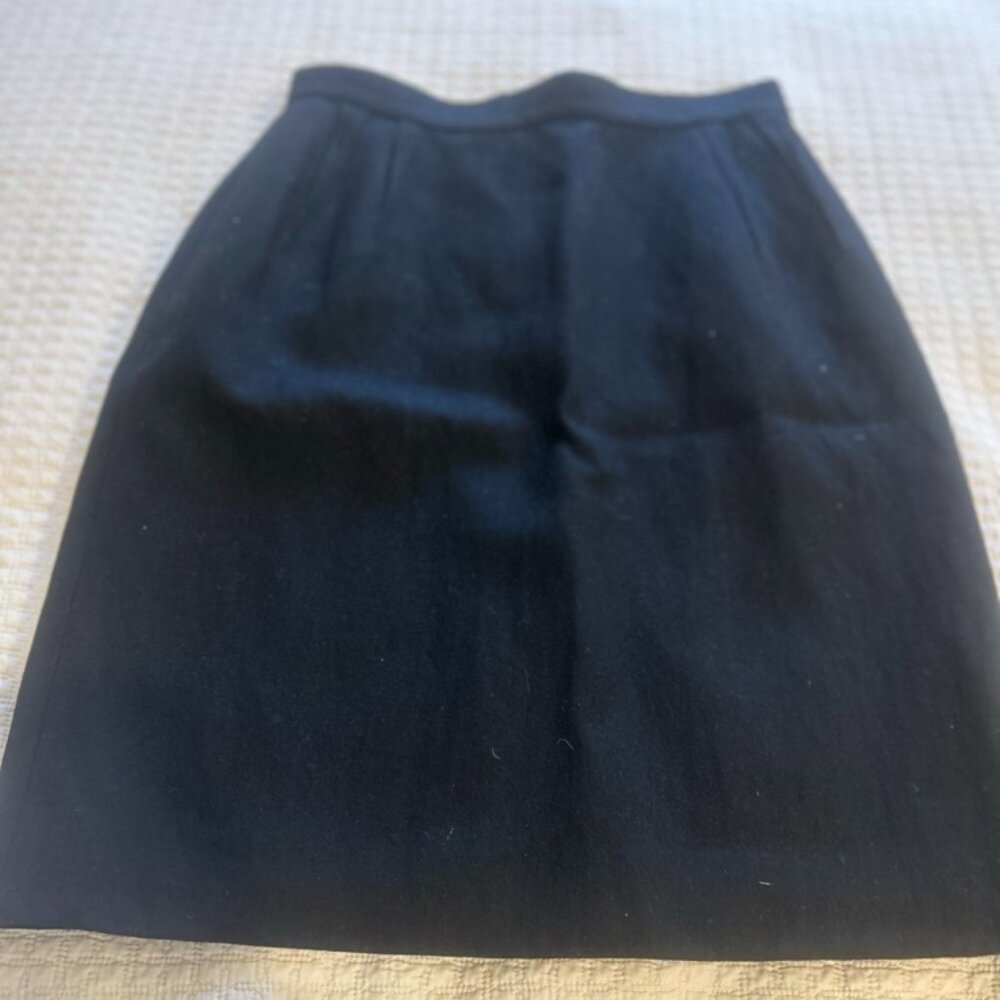 Lanvin Black Wool Skirt - Size 38
